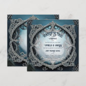 HANDFASTING UITNODIGINGEN DRUID CELTIC WICCA MOON (Voorkant / Achterkant)