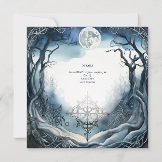 HANDFASTING UITNODIGINGEN DRUID CELTISCH WICCA MAA (Achterkant)