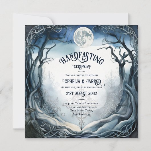 HANDFASTING UITNODIGINGEN DRUID CELTISCH WICCA MAA (Voorkant)