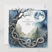 HANDFASTING UITNODIGINGEN GOTHIC FULLMOON CELTIC (Achterkant)