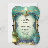 HANDFASTING UITNODIGINGEN GROEN GOUD ETHERAL (Voorkant)