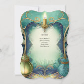 HANDFASTING UITNODIGINGEN GROEN GOUD ETHERAL (Achterkant)