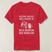Handfishing Catfish Noodling Beer Hand Fishing Red T-shirt (Design voorkant)
