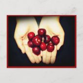 Handful of Ripe Cherries Briefkaart (Voorkant)