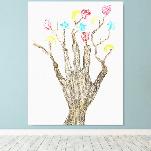 Handful Tree of Shapes Canvas Afdruk (Insitu (Houten vloer))