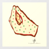 Handgebaar Aardbei-Kiwi Pizza Raamsticker (Vel)