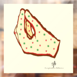 Handgebaar Aardbei-Kiwi Pizza Raamsticker