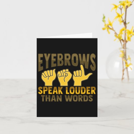 Handgebaar Doof Gehoorverlies Bewustzijn 5  Kaart (Gele Bloem)