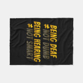 Handgebaar Doof Gehoorverlies Bewustzijn 6 Fleece Deken (Voorkant (Horizontaal))