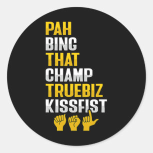 Handgebaar Doof Gehoorverlies Bewustzijn 8 Ronde Sticker