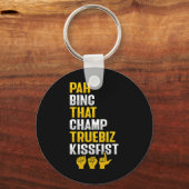 Handgebaar Doof Gehoorverlies Bewustzijn 8 Sleutelhanger (Voorkant)