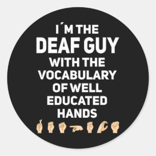 Handgebarentaal ASL Handgebaar doofbewustzijn Ronde Sticker