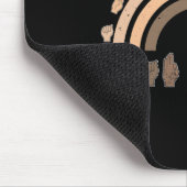 Handgebarentaal ASL Handgebaar dove vibes awa Muismat (Hoek)