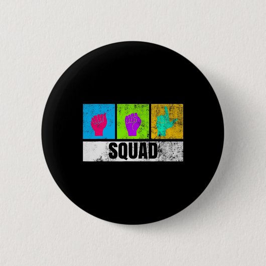 Handgebarentaal voor Deaf Pride en Deaf Awarene Ronde Button 5,7 Cm (Voorkant)