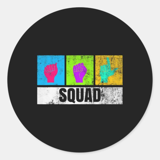 Handgebarentaal voor Deaf Pride en Deaf Awarene Ronde Sticker (Voorkant)