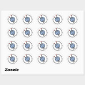 Handgebreide Gebreide Gepersonaliseerd Ronde Sticker (Vel)