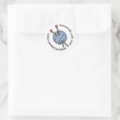 Handgebreide Gebreide Gepersonaliseerd Ronde Sticker (Tas)