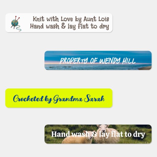 Handgebreide of gehaakte kleding Labels (Groep)