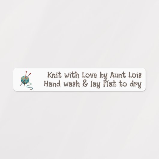 Handgebreide of gehaakte kleding Labels (Design 1)