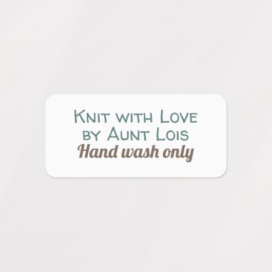 Handgebreide reinigingsinstructies Labels (Design 1)