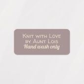 Handgebreide reinigingsinstructies labels (Design 1)