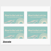 Handgebreide stickers met blauwgroen roomcadeautje (Vel)