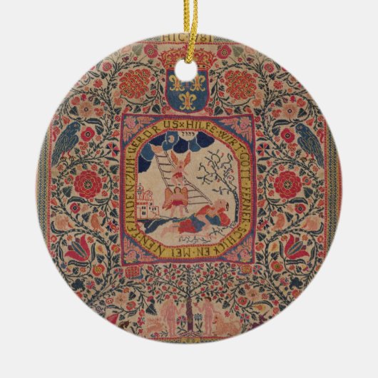 Handgebreide tapijt waarin de droom van Jacob, Elz Keramisch Ornament (Voorkant)