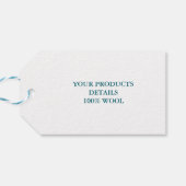 Handgebreide wol gebreide gepersonaliseerde cadeau cadeaulabel (Achterkant Horizontaal)