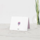Handgedrukte Baby shower Dank u kaarten (Achterkant)