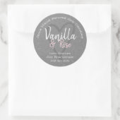  handgegoten kaarslabels Grijze kraftpapier Ronde Sticker (Tas)