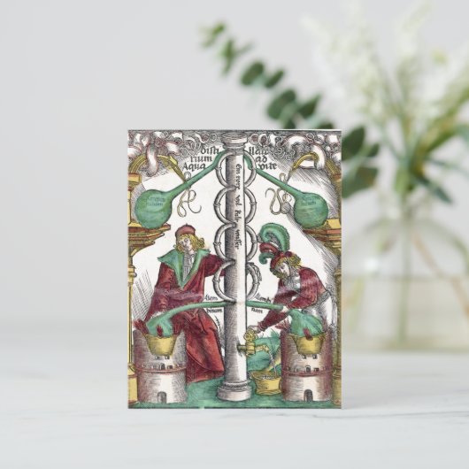 Handgekleurde Alchemy Tools Briefkaart (Staand voorkant)