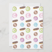 Handgekleurde donuts eclairs, gevriesdroogd kaart (Achterkant)