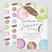 Handgekleurde donuts eclairs, gevriesdroogd kaart (Voorkant / Achterkant)