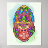 handgekleurde gorilla poster (Voorkant)