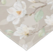 Handgekleurde witte Magnolia op beige Tafelkleed (Gekanteld)