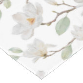 Handgekleurde witte Magnolia op wit Tafelkleed (Gekanteld)