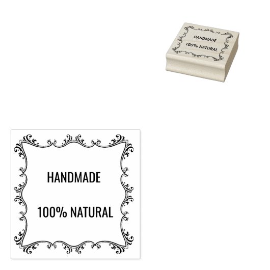 Handgemaakt - 100% NATUURLIJK Rubberstempel (Gestempeld)
