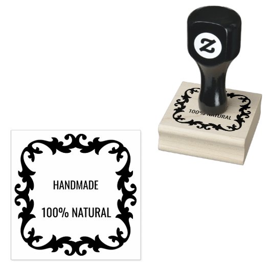 Handgemaakt - 100% NATUURLIJK Rubberstempel (Gestempeld)