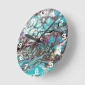 Handgemaakt abstract schilderij - Kook Art - Wall  Ronde Klok (Hoek)