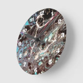 Handgemaakt abstract schilderij - Kook Art - Wall  Ronde Klok (Hoek)