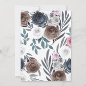 Handgemaakt Baby shower van  papierbloemen Kaart (Achterkant)