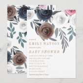 Handgemaakt Baby shower van  papierbloemen Kaart (Voorkant / Achterkant)