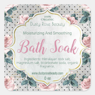  Handgemaakt  Bath Soak Label