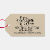 Handgemaakt bedrijfscadeau Label Cadeaulabel (Achterkant Horizontaal)