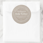 Handgemaakt Body Butter Kraft Organic Business Lab Ronde Sticker