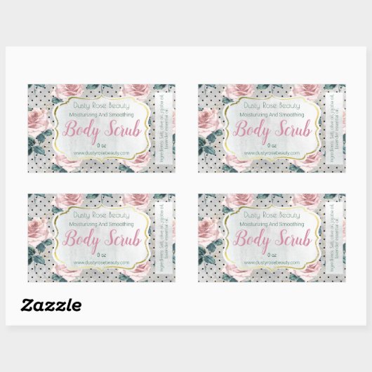 Handgemaakt Body Scrub Label (Vel)