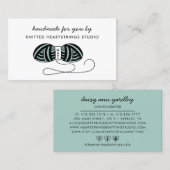 Handgemaakt brei-/breiwerk voor brei-/breiwerk visitekaartje (Voorkant / Achterkant)