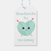 Handgemaakt breien label, verzorgingslabel, Gemaak Cadeaulabel (Voorkant)