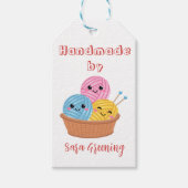 Handgemaakt breien label, verzorgingslabel, Gemaak Cadeaulabel (Voorkant)