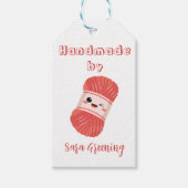 Handgemaakt breien label, verzorgingslabel, Gemaak Cadeaulabel (Voorkant)